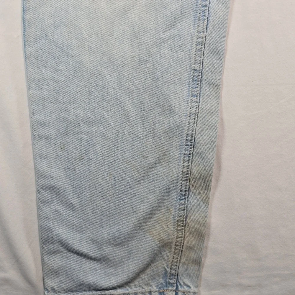 Bershka Carpenter Jeans Mens 30 Light Wash Denim Straight Leg Utility Pants - Picture 7 of 16